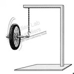 Bicycle Wheel Gyroscope STEM Science Lab Demonstration Model